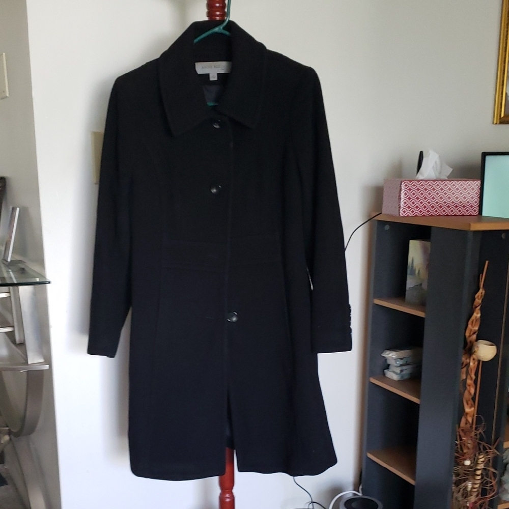 Anne Klein Classic Black Trench Coat